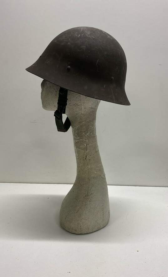 Vintage Military Helmet WW2 Japanese Steel Head Gear with Liner/Chin Strap image number 2