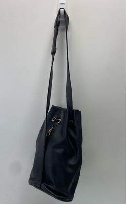 Mark Cross Black Leather Drawstring Sling Backpack Bag alternative image