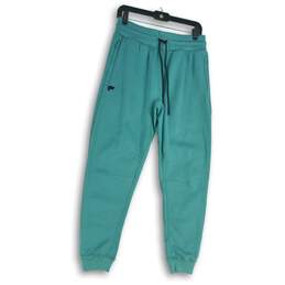 NWT Fabletics Womens Blue Green Elastic Waist Pull-On Sweatpants Size M