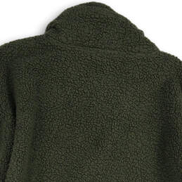 Womens Deep Olive Green Long Sleeve Mock Neck 1/4 Zip Pullover Jacket Sz XL