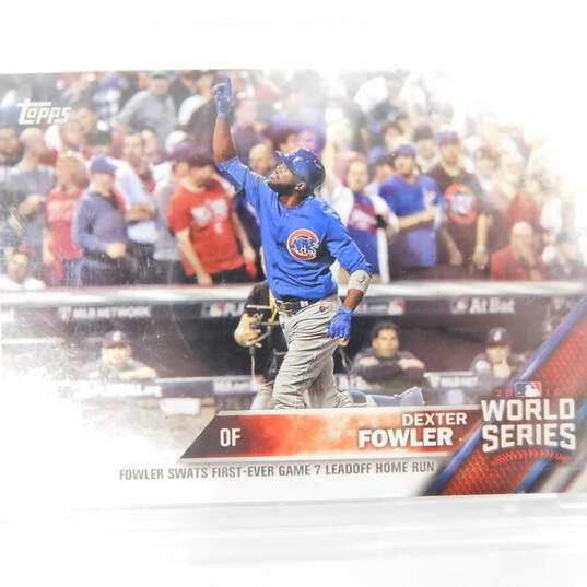 2016 Dexter Fowler Topps WS Champions Graded BCCG 10 Chicago Cubs image number 2