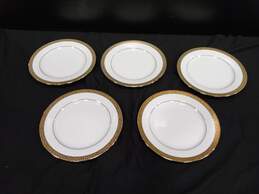 Royal Gallery Gold Buffet Salad Plates Set of 5