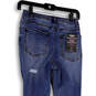 NWT Womens Blue Medium Wash High-Rise Distressed Skinny Leg Jeans Size 1 image number 4