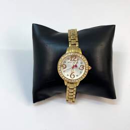 Designer Betsey Johnson BJ00335-03 White Round Analog Dial Quartz Wristwatch