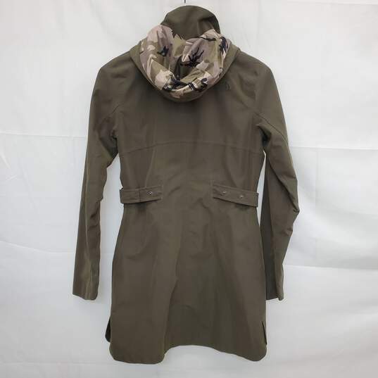 WOMEN'S THE NORTH FACE 'LANEY TRENCH II' OLIVE HOODED JACKET SZ XS image number 2