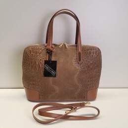 Giani Bernini Vintage Brown Leather Double Handled Bag; Vintage Designer  Handbag With Organizational Storage and Original Key Ring