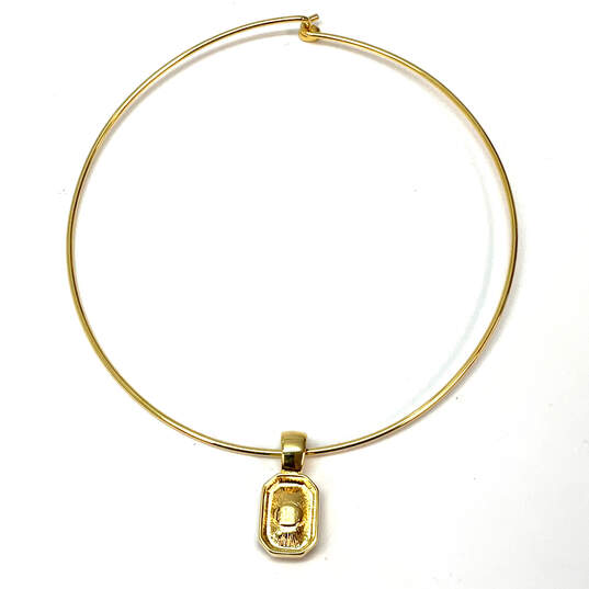 Designer Joan Rivers Gold-Tone Amber Stone Classic Choker Necklace image number 4