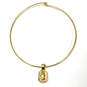 Designer Joan Rivers Gold-Tone Amber Stone Classic Choker Necklace image number 4