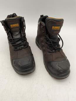 DeWalt Mens Steel Toe Slip Resistant Brown Leather Work Boots Size 11X