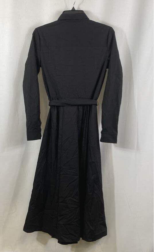 NWT Banana Republic Womens Black Button Front Long Sleeve Maxi Dress Size 2 image number 2