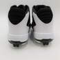 Under Armour Mens UA Ignite Mid Black White Metal Baseball Cleats Size 13 image number 5