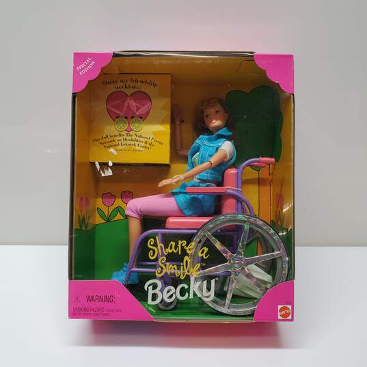 Mattel Barbie Becky Share A Smile Wheelchair Mattel 15761-IOB image number 1