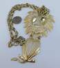 Vintage Alan & Fashion Gold Tone Articulated Lion & Poodle Dog Pendants & Chain Necklace 108.7g image number 4