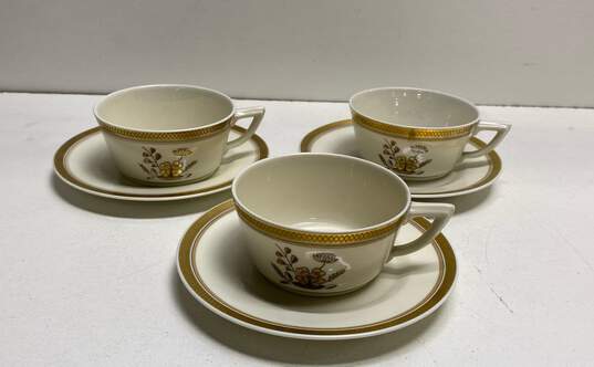 Royal Copenhagen Porcelain Tea Cup and Saucer Fine China 3 pc Set image number 5