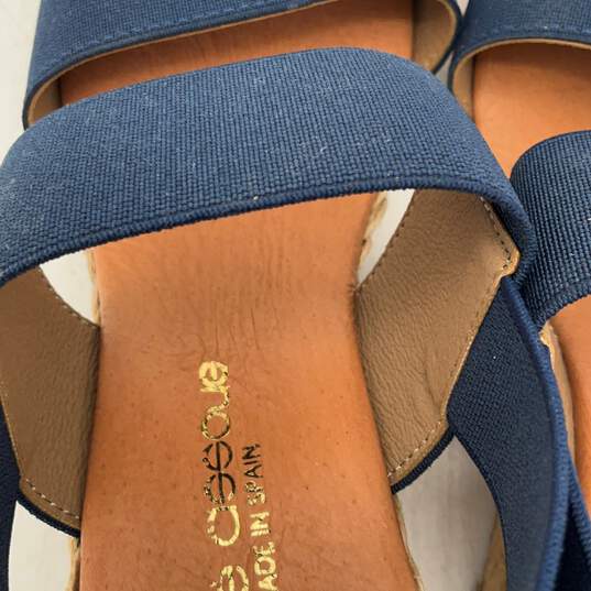 Andre Assous Womens Espadrille Sandals Allison Wedge Heel Open Toe Blue Size 35 image number 7