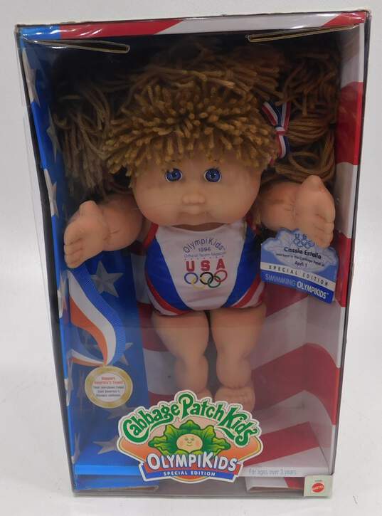 1995 Cabbage Patch Kids OlympiKids Special Edition Girl Doll Blue Eye Mattel IOB image number 1