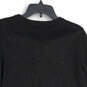 Womens Black Long Sleeve Lace-Up Neck Pullover Sweater Size Medium image number 4