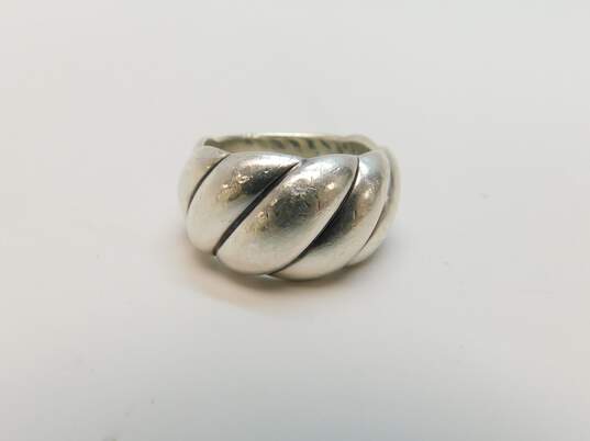 David Yurman Sterling Silver Sculpted Cable Ring 11.1g image number 2