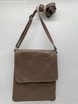 Vera Pelle Womens Brown Handbag