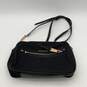 Michael Kors Womens Black Gold Adjustable Strap Zipper Crossbody Bag image number 2