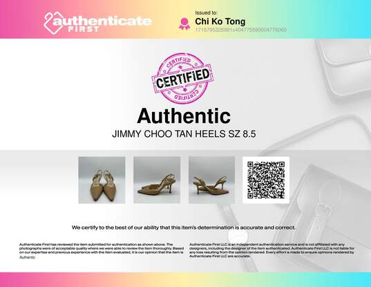 Jimmy Choo Beige heel Heel Women 8.5 image number 9