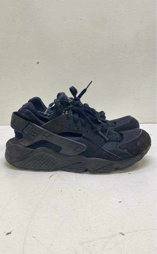 Nike Air Huarache Triple Black Athletic Shoes Men's Size 9 image number 3