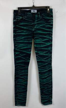Paige Womens Green Denim 5 Pocket Design Haze Acid Skinny Jeans Size 28
