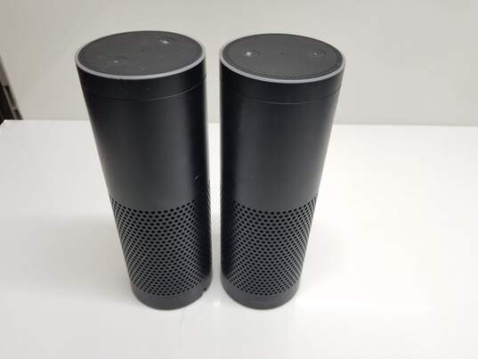 Lot of Two Amazon SK705Di Echo 1st Generation Smart Speakers image number 1