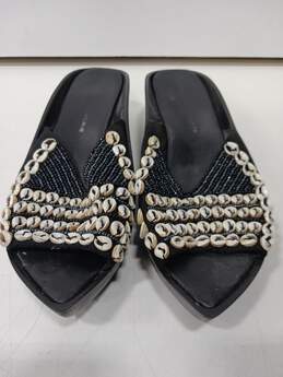 Robert Clergerie Women's Black Beaded Sandals alternative image