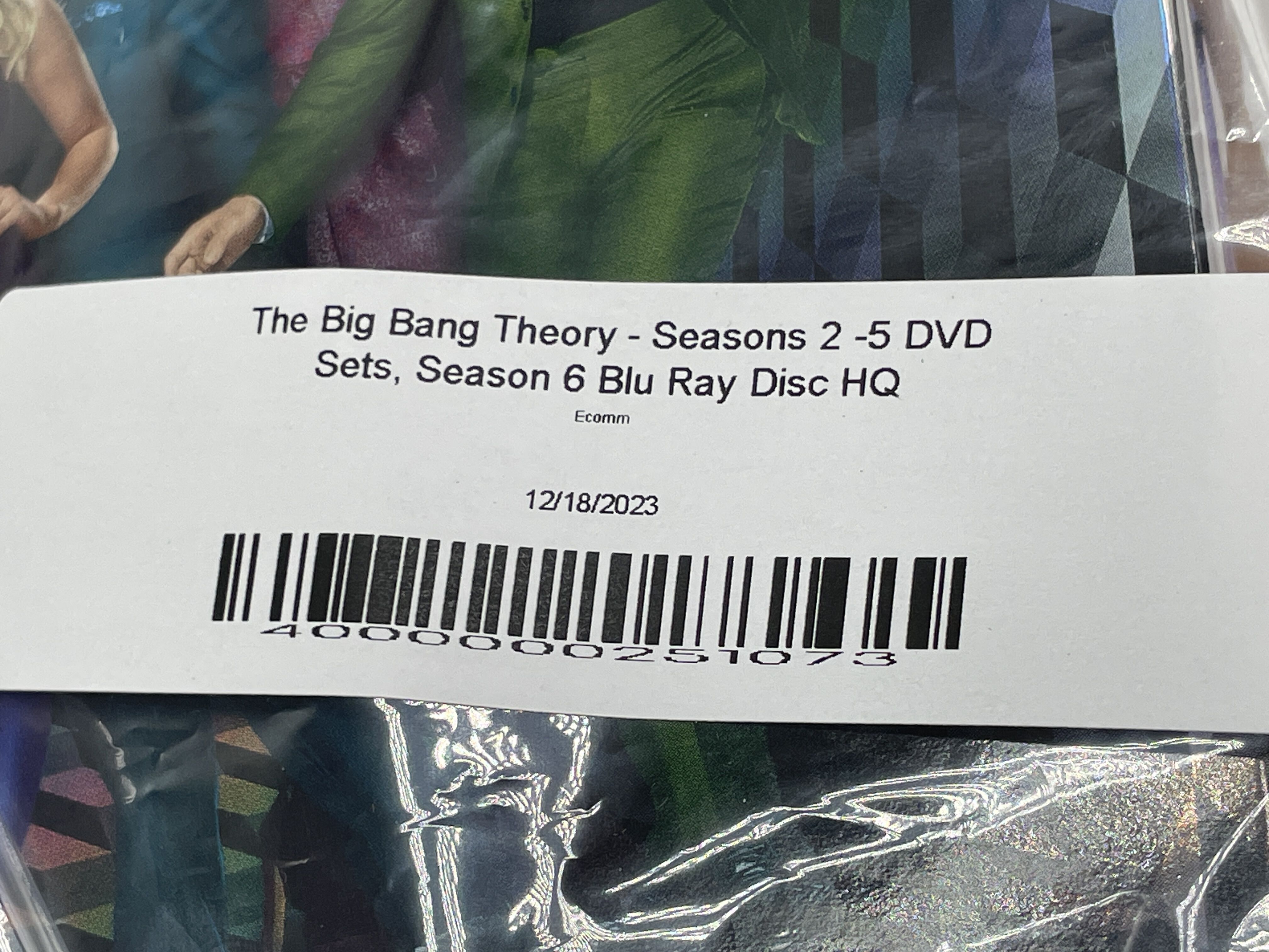 The Big Bang Theory Comedy Complete Seasons 2-5 DVD & Blu Ray Discs Set