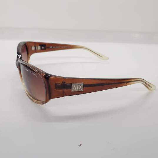 Armani Exchange Brown Ombre Narrow Rectangular Frame Sunglasses AX031/S image number 2