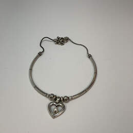 Designer Brighton Silver-Tone Pearl Open Heart Lobster Pendant Necklace alternative image