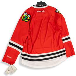 NWT Reebok Mens Red NHL Chicago Blackhawks V-Neck Long Sleeve Jersey Size L alternative image
