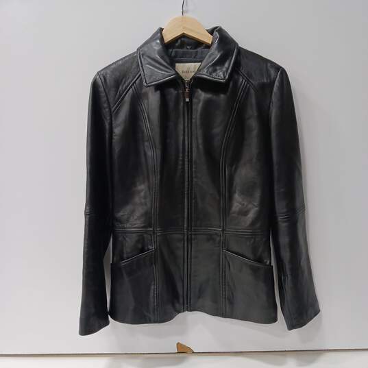Enzo Angiolini Black Leather Jacket Size S image number 1