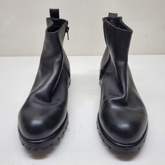 Ecco Black Leather Modtray Ankle Boots Sz10 image number 1