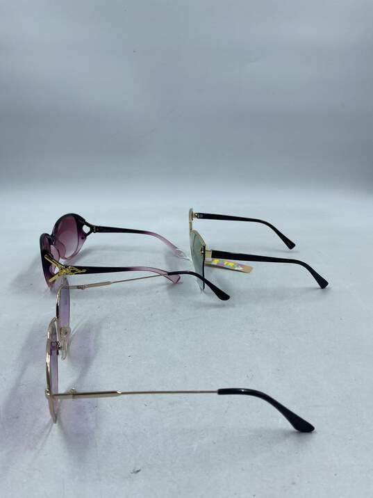 Unbranded Multicolor Women Sunglasses - Size One Size 3 Pairs image number 4