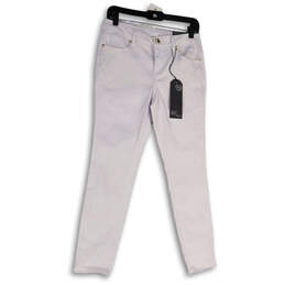 NWT Womens White Light Wash Pockets Stretch Denim Skinny Jeans Size 6