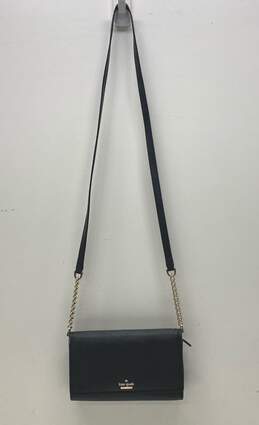 Kate Spade Black Leather Crossbody Wallet