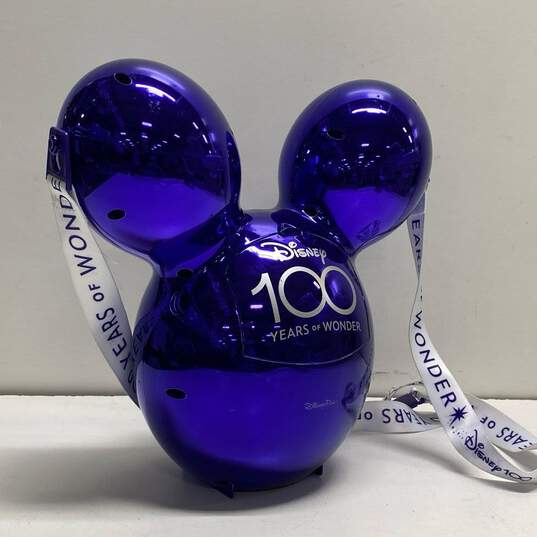 Disney Parks 100 Years of Wonder Metallic Purple Mickey Balloon Popcorn Bucket image number 6