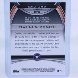 2013 Carlos Correa Bowman Platinum Prospects Pre-Rookie Houston Astros alternative image
