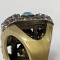 Designer Heidi Daus Gold-Tone Multicolor Crystal Tic Tac Toe Boho Ring image number 4