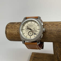 Designer Fossil Round Dial Chronograph Adjustable Strap Analog Wristwatch