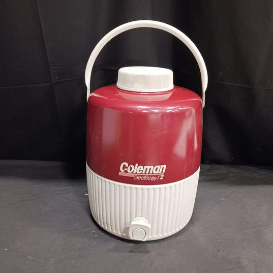 Vintage Coleman Steel Belted 2 Gallon Water Cooler image number 1