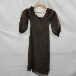 Beth Bowley Polka Dot Chiffon Dress Size 2 alternative image