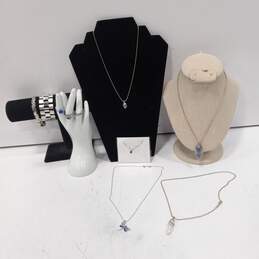 Bundle of Assorted Silver Tone Costume Jewelry Set