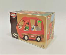 Vintage 1990 Little Tikes Place Red Family Van Wood Panel Minivan Doll Toy IOB