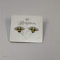 Designer Brighton Silver-Tone Mini Post Bee Shape Stud Earrings w/ Dust Bag image number 1