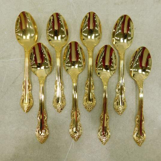 Supreme Cutlery By Towle King Arthur 45 Piece Gold Plated Flatware Set image number 3