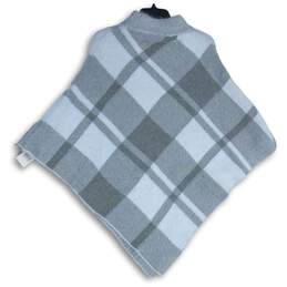 NWT Catherine Lillywhite's Womens Gray Plaid Mock Neck Pullover Sweater One Size