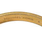 Designer Michael Kors Gold-Tone Rhinestone Hinged Round Bangle Bracelet image number 4